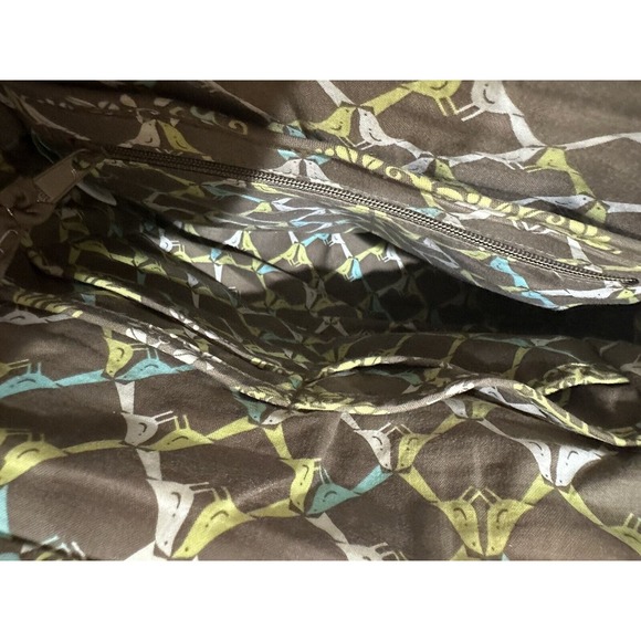 Vera Bradley Alice Sitting In A Tree Bag Blue Birds Green Brown Kiss Lock Purse - Picture 10 of 14